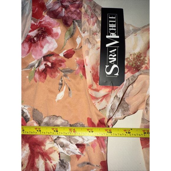 Sara Michelle Pink Floral Blouse - Women's Size Large - Picture 6 of 8